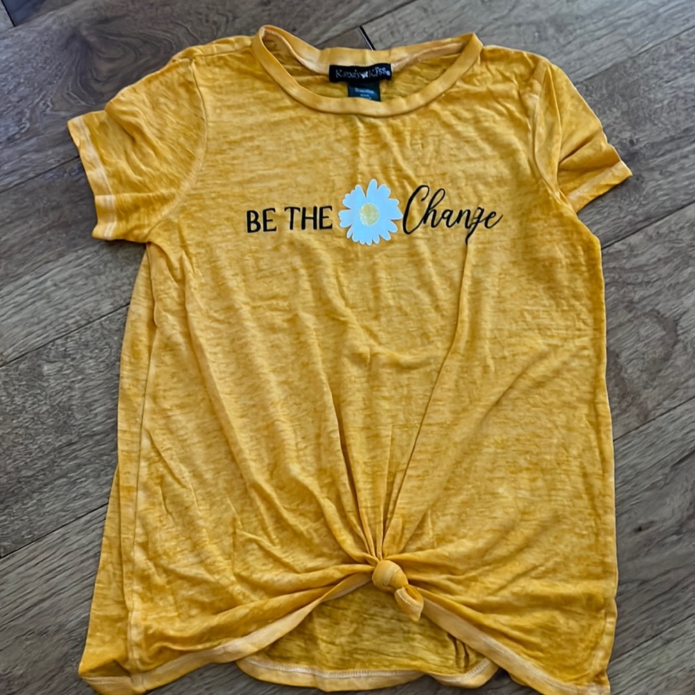 Lightweight orange be the change shirt